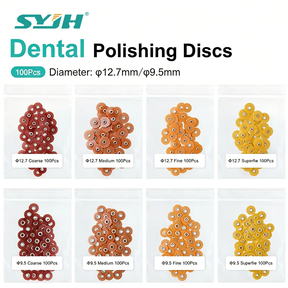 SYJH Dnetal 100Pcs Flexi Polishing Disc Autoclavable Gross Reduction Contouring For Dentistry Teeth Whitening Material Tools