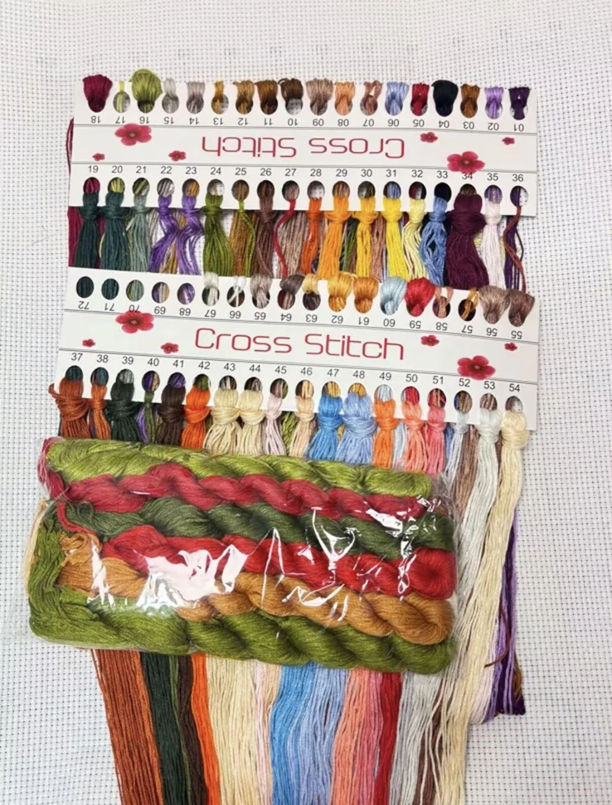 9ct 110x80cm Winter Printed Kit Cross Stitch Embroidery DIY Needlework Set Crafts With Needles Threads 67 Colors - view 5