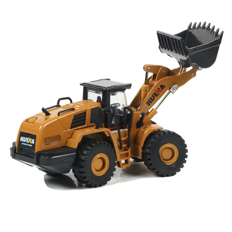 1:50 Excavator Dump Truck Roller Loader Crane Timber Engineering Construction Vehicle Alloy Toy Model New Year Gift For Children