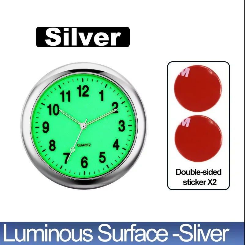 Auto Uhr Leuchtende Autos Interne Stick-On Mini Digital Uhr Mechanik Quarz Uhren Auto Ornament Auto Zubehör Geschenke