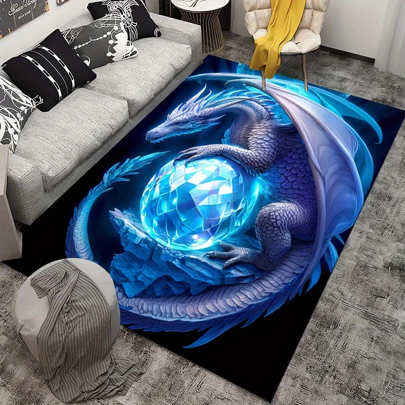 Newest Big Carpet Galaxy Star Moon Black Cat Silhouette Print Area Rug Soft Non Slip Floor Mat for Bedroom Decor