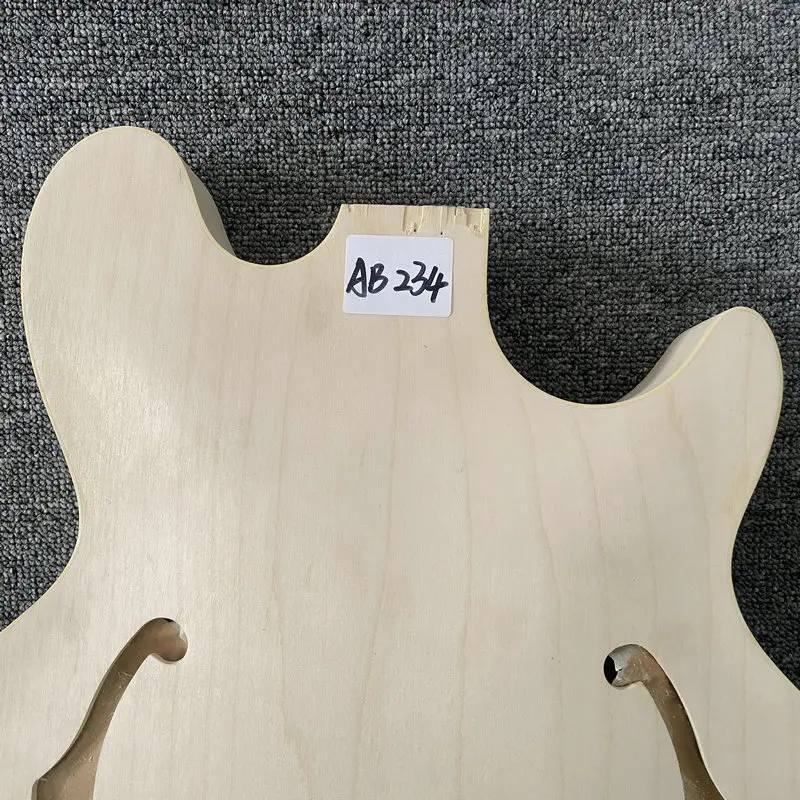 AB234 Electric Bass Body Semi Hollowbody Jazz Bass Unfinished Genuine EPI Right Hand for DIY Replacement