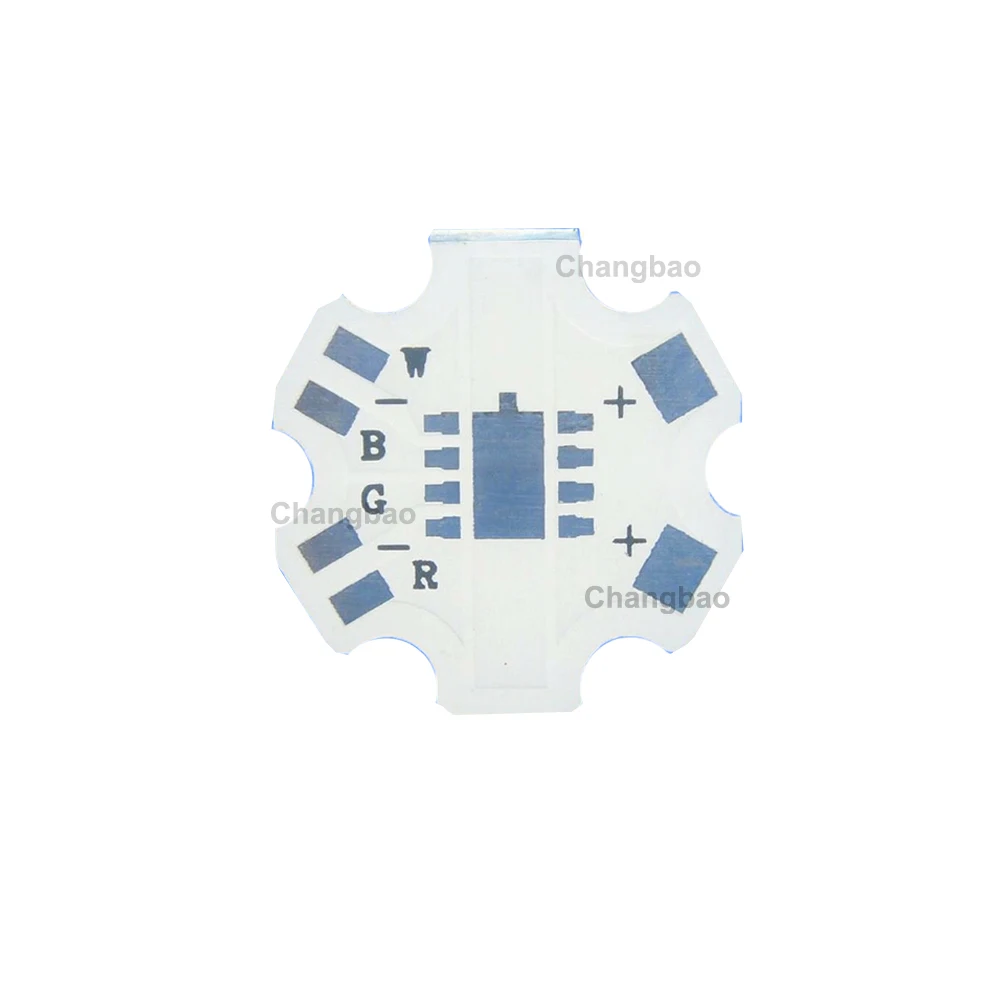 50pcs/lot Common Positive Electrode 20mm Aluminum Star PCB for 5050RGBW SMD High Power Leds