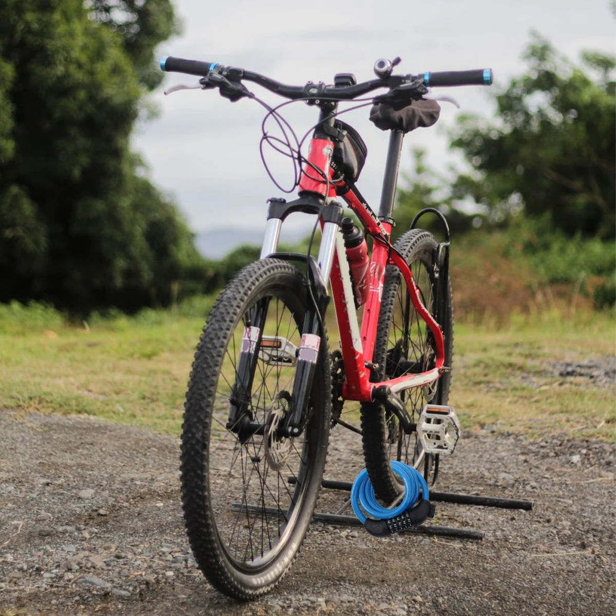 

5 Digit Combination Bike Lock Antitheft Long Chain Locks for Bicycles Motorcycles Scooters Blue 100000 Possible Combinations