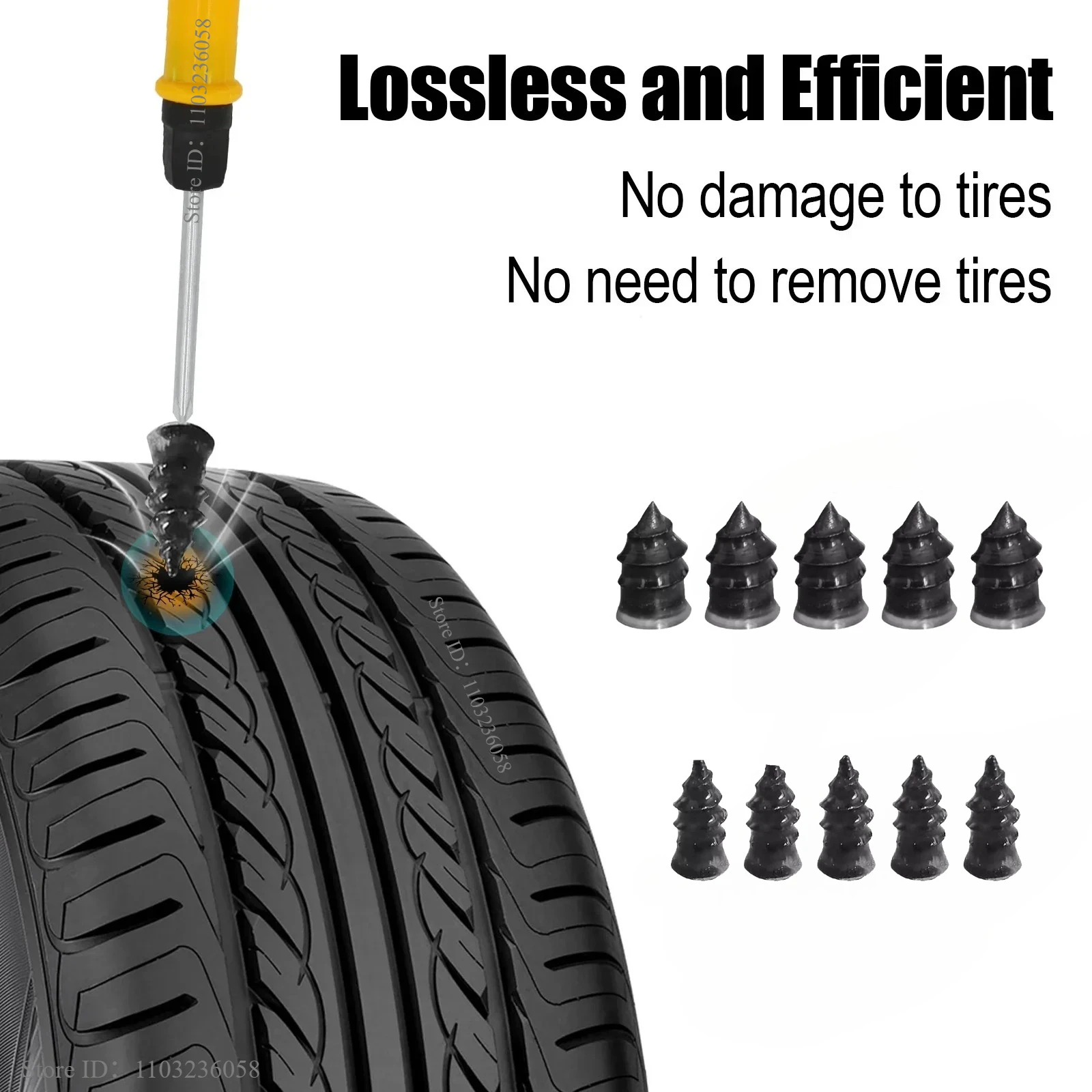 Zestaw do naprawy opon samochodowych PWS Narzędzia do awaryjnego przebijania opon do uniwersalnych pasków opon Narzędzie do naprawy kleju