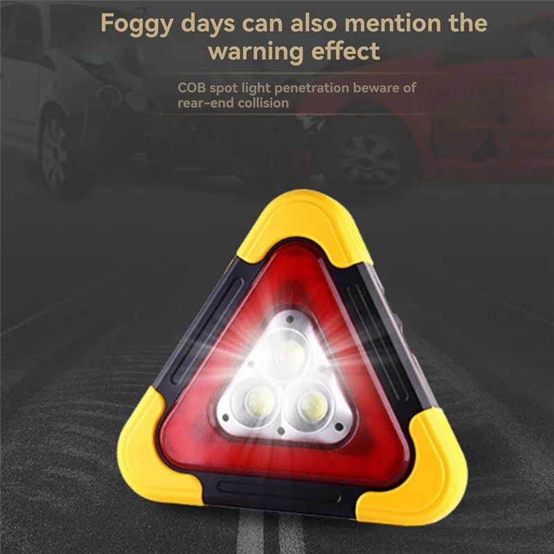 

Прочный аварийный треугольный предупредительный светильник, аварийная лампа безопасности, портативный солнечный свет для кемпинга, работы