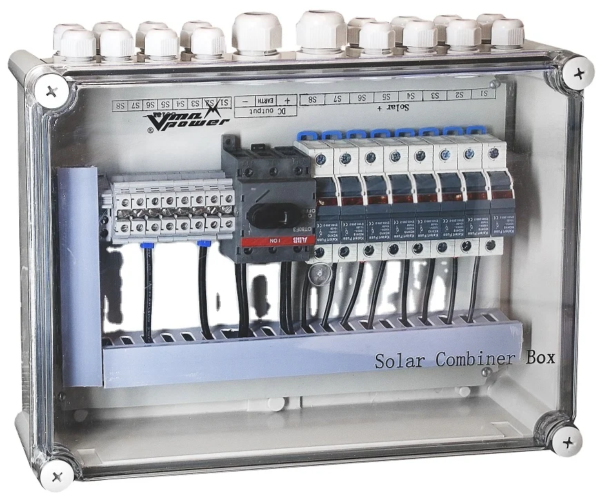 

Vmaxpower 4 Strings Solar DC Combiner Cabinet for On Grid Off Energy System PV Junction Box