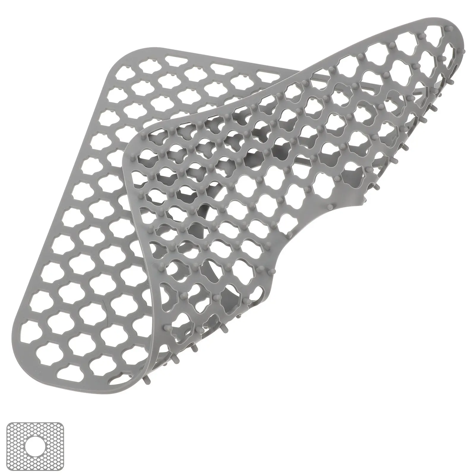 

Силиконовый коврик для раковины, нескользящий, звукоизоляционный, с дренажными отверстиями, для сушки посуды и подставки под миски и палочки для еды