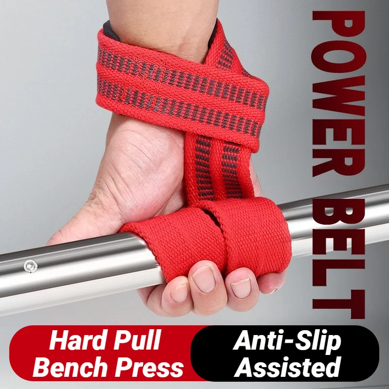 Weightlifting Wrist Straps Strength Training Adjustable Non-Slip Gym Fitness Lifting Strap Support Sports Grip Band Brace Wrap image 2