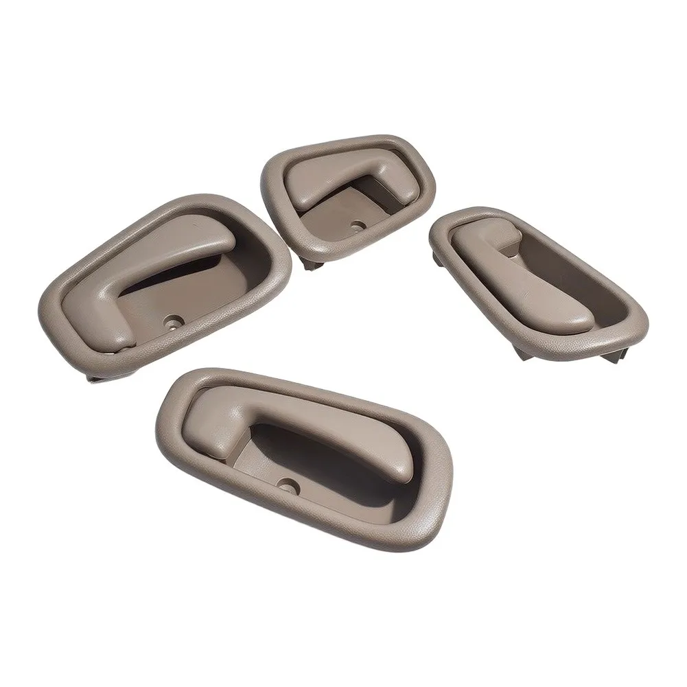 Beige Interior Door Handle Reliable Daily Use Robust Plastic Construction Sleek Design Style For Daily Commuting