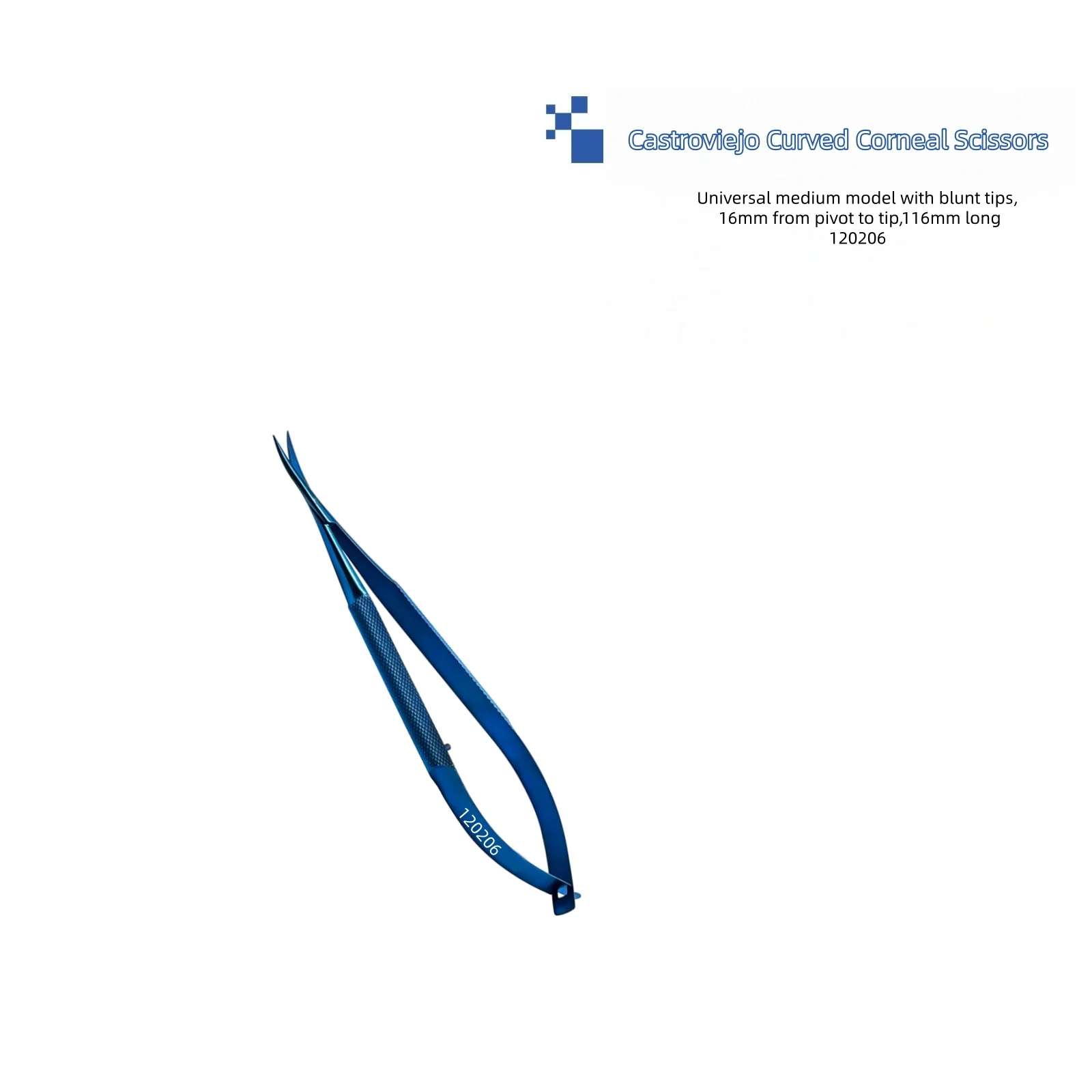 Castroviejo Curved Corneal Scissors Ophthalmic Surgical Instruments Multifunctional Titanium Alloy Forceps 116mm long