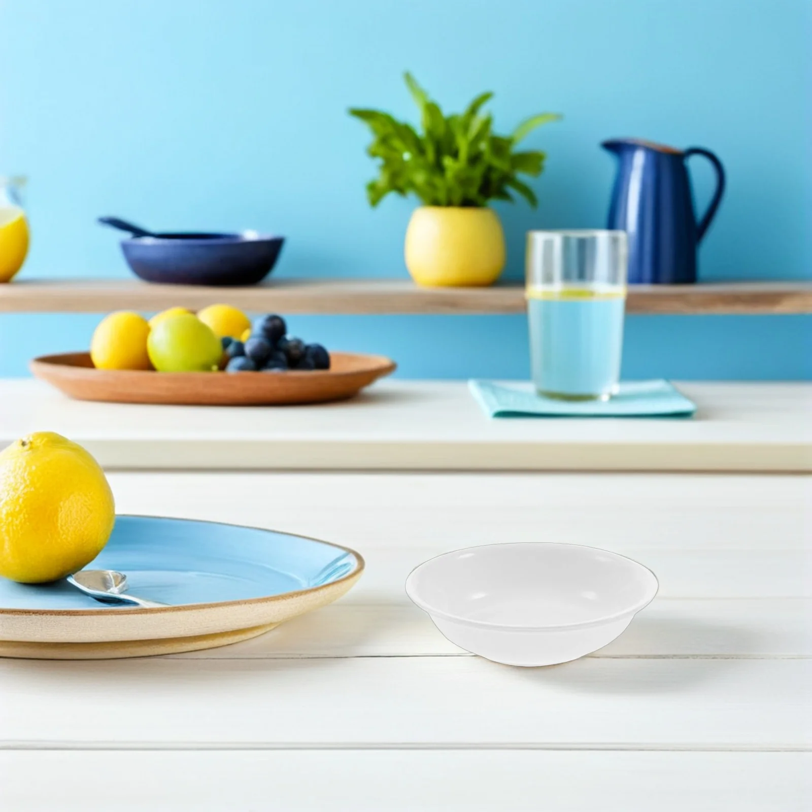 12 Stück kleine Soßenschalen aus Kunststoff, runde Form, Gewürz-Tauchplatten für Saucen, Ketchup, Sojasauce, Chip-Tauchschalen