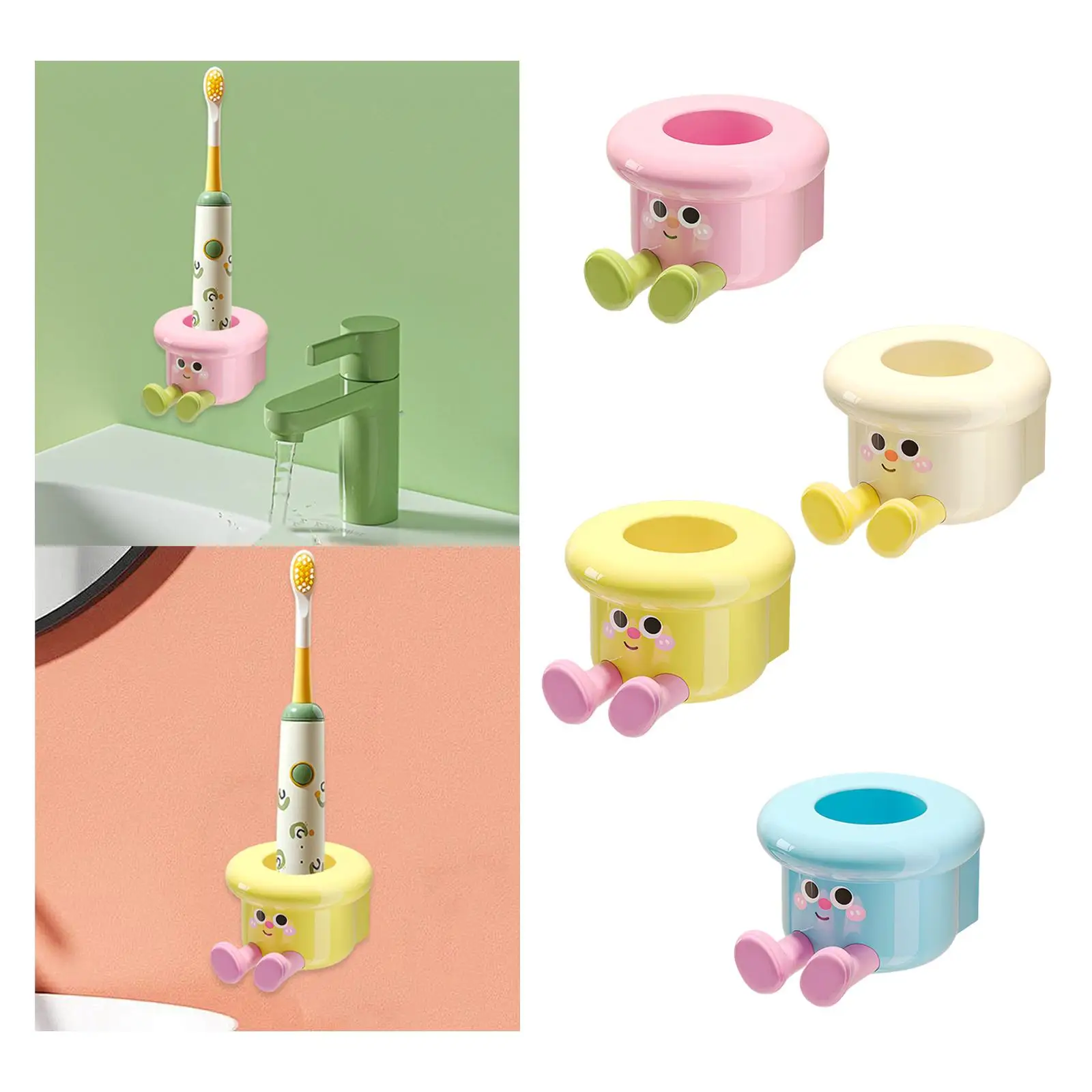 

Toothbrush Holder Wall Mount Bathroom Organizer for Home Restroom Washroom