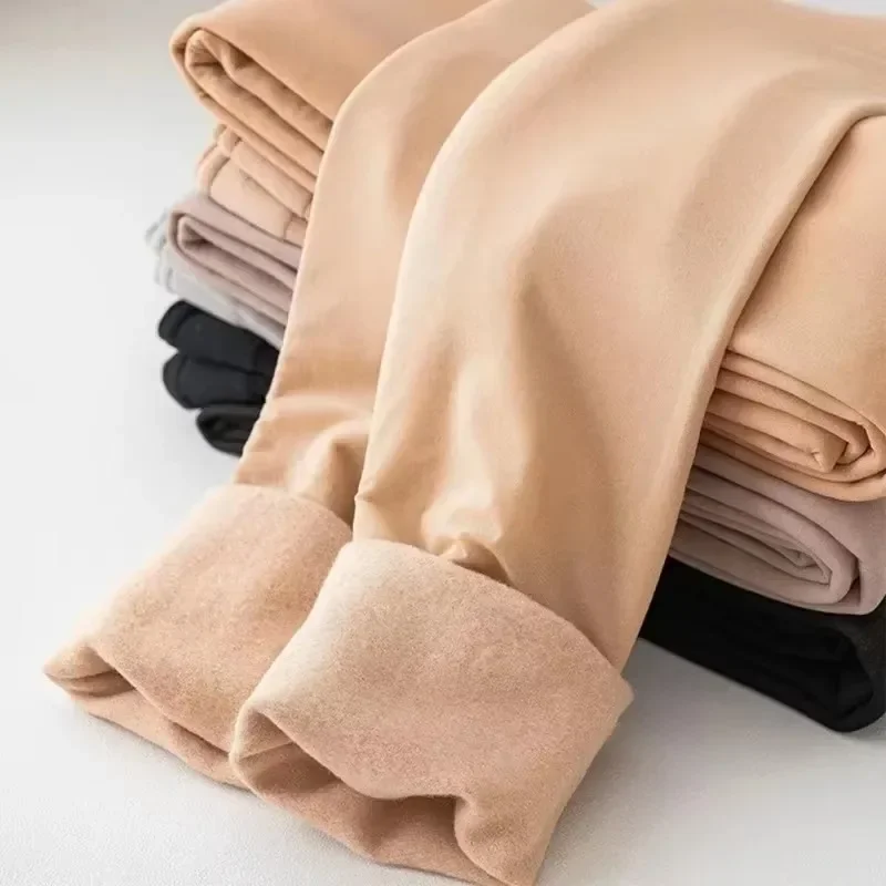 Thicken Warm Tights Winter Women Men Black Skin Color Thermal Pantyhose Comfortable Fleece Plush Stockings Fashion Accessories