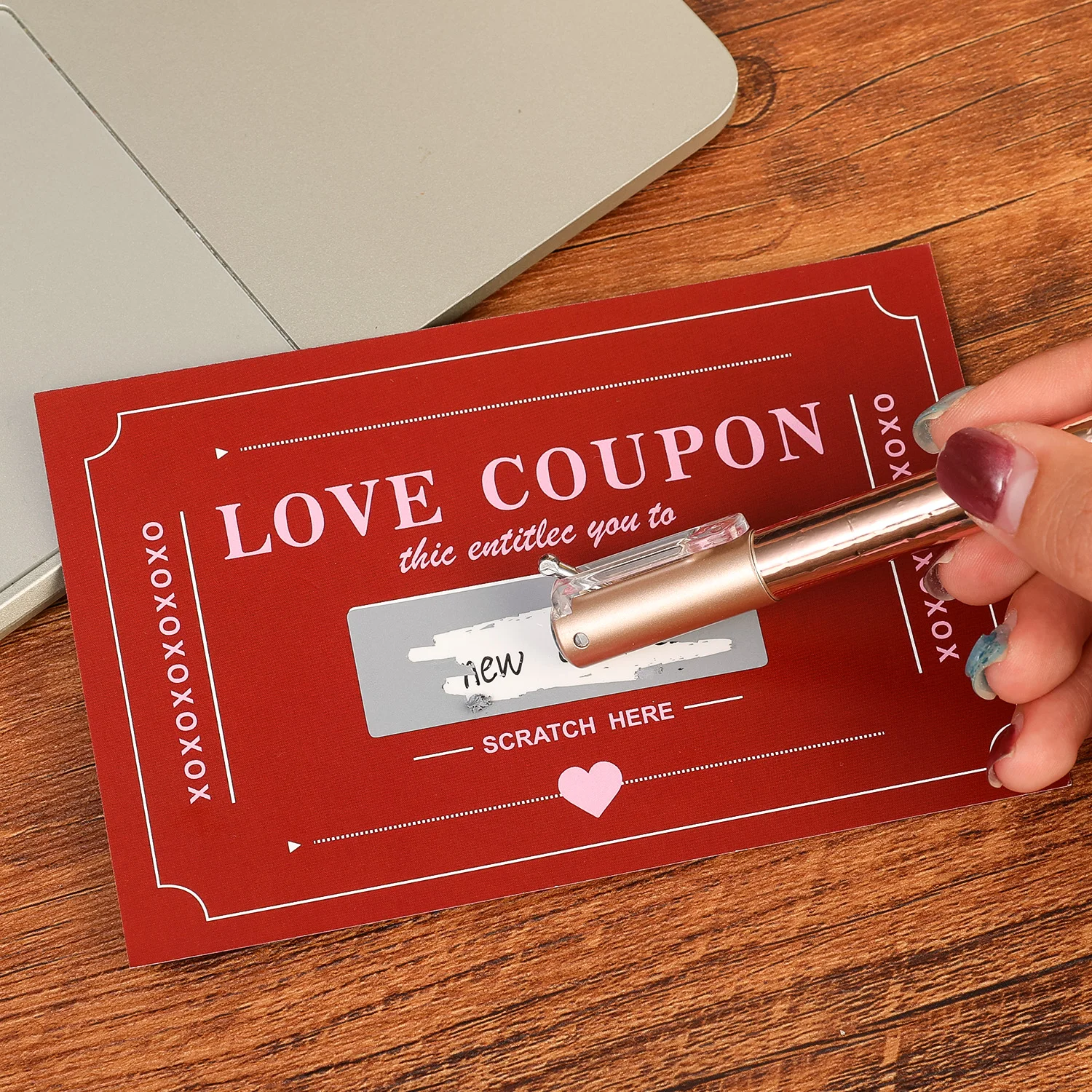 DIY خدش بطاقات خدش عيد الحب بطاقات DIY بها بنفسك الزفاف الذكرى الحب كوبونات الأزواج الإبداعية بطاقة اعتراف الهدايا #2