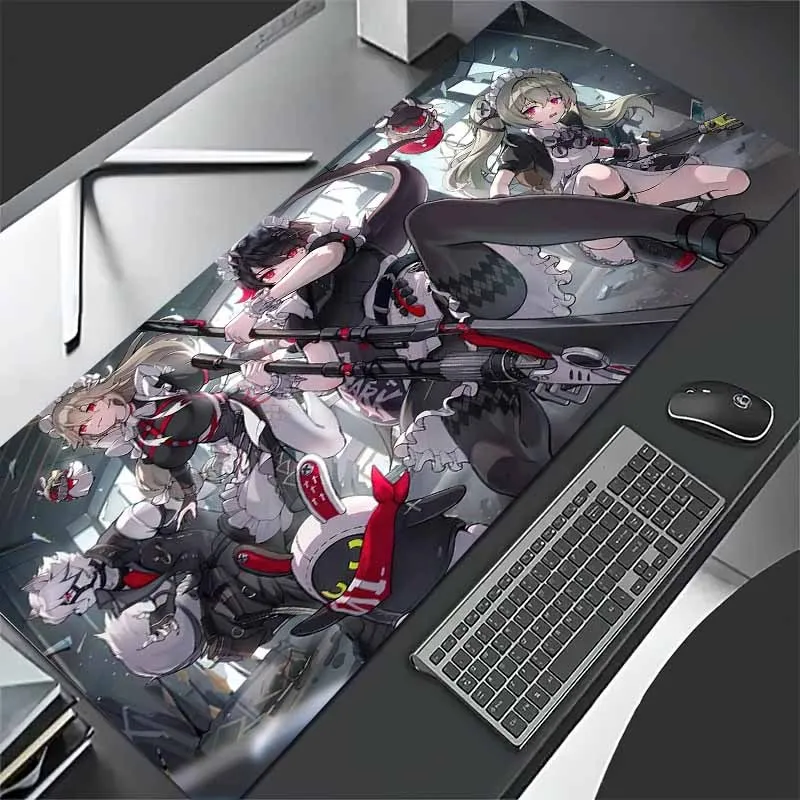 

Black Red Anime ZZZ Characters Mouse Pad Large Rubber Anti-slip Desk Accessories Mousepad for Offices & Gamer Keyboard DecorMat