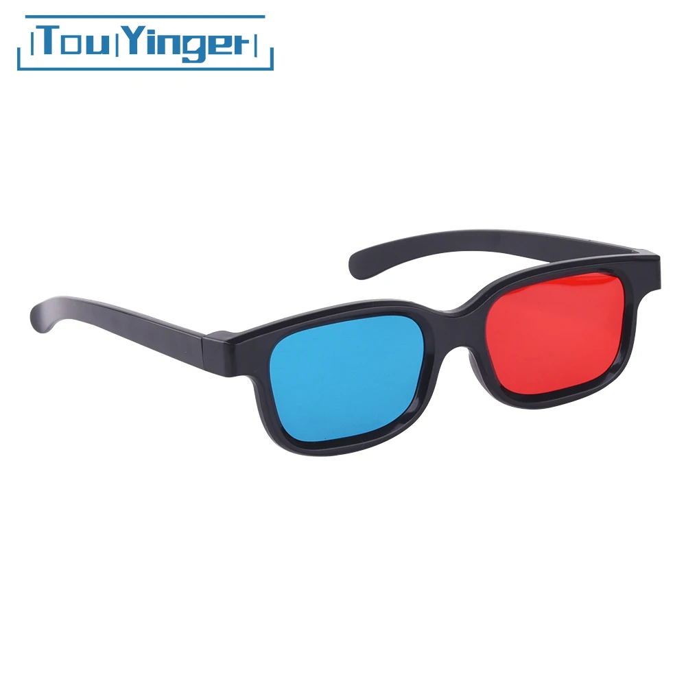 2Pcs/lot High Quality Red Blue 3D Dimensional Glasses for 3D DVD Home Theater Movie Cinema Game Projector Passive 3D glasses