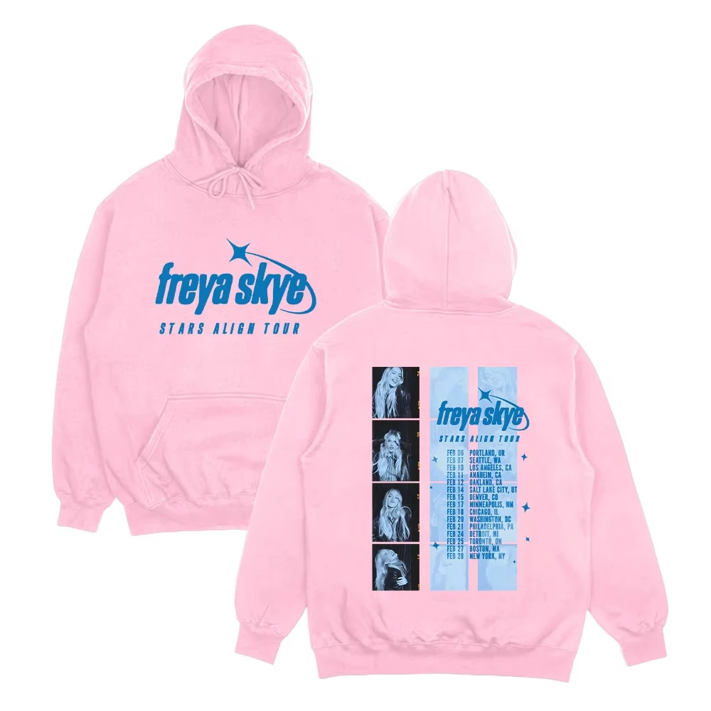 Hot Sale Freya Skye Stars Align Tour Hoodies Men Women Streetwear Harajuku Fashion Sweatshirt Loose Casual Oversized Pullover