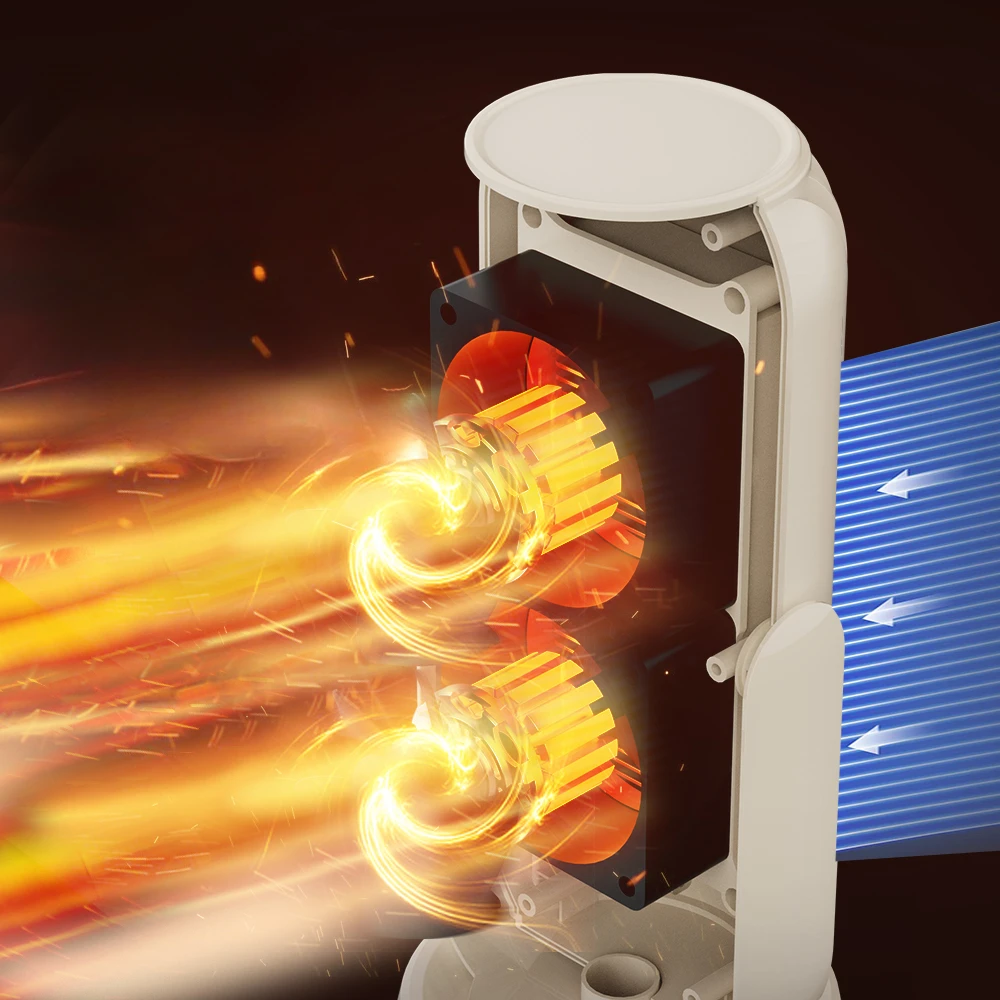 Two Regulation Electric Heater Fan Portable Home Desktop Winter Heating Warmer Air Blower Office Electric Hand Warmer Machine