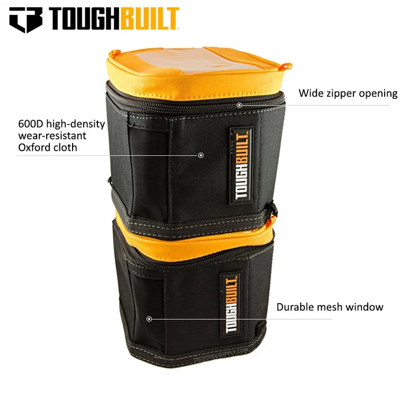toughbuilt-tb-192-a2-2ピース収納ボックスセット、キュービックソフトボックス、円筒形収納ツールバッグ、ツールアクセサリーパーツバッグ、ツールボックス