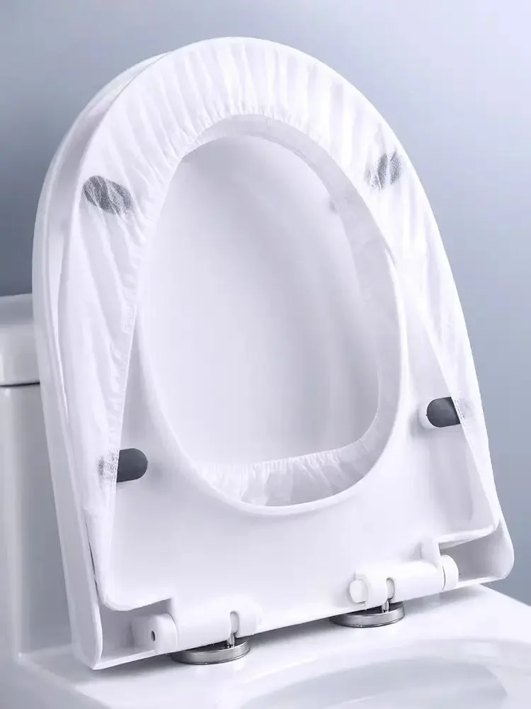 1/10/50 قطعة أغطية مقاعد المرحاض للاستعمال مرة واحدة، سميكة وناعمة، ملفوفة بشكل فردي للسفر والفندق والمنزل والاستخدام العام