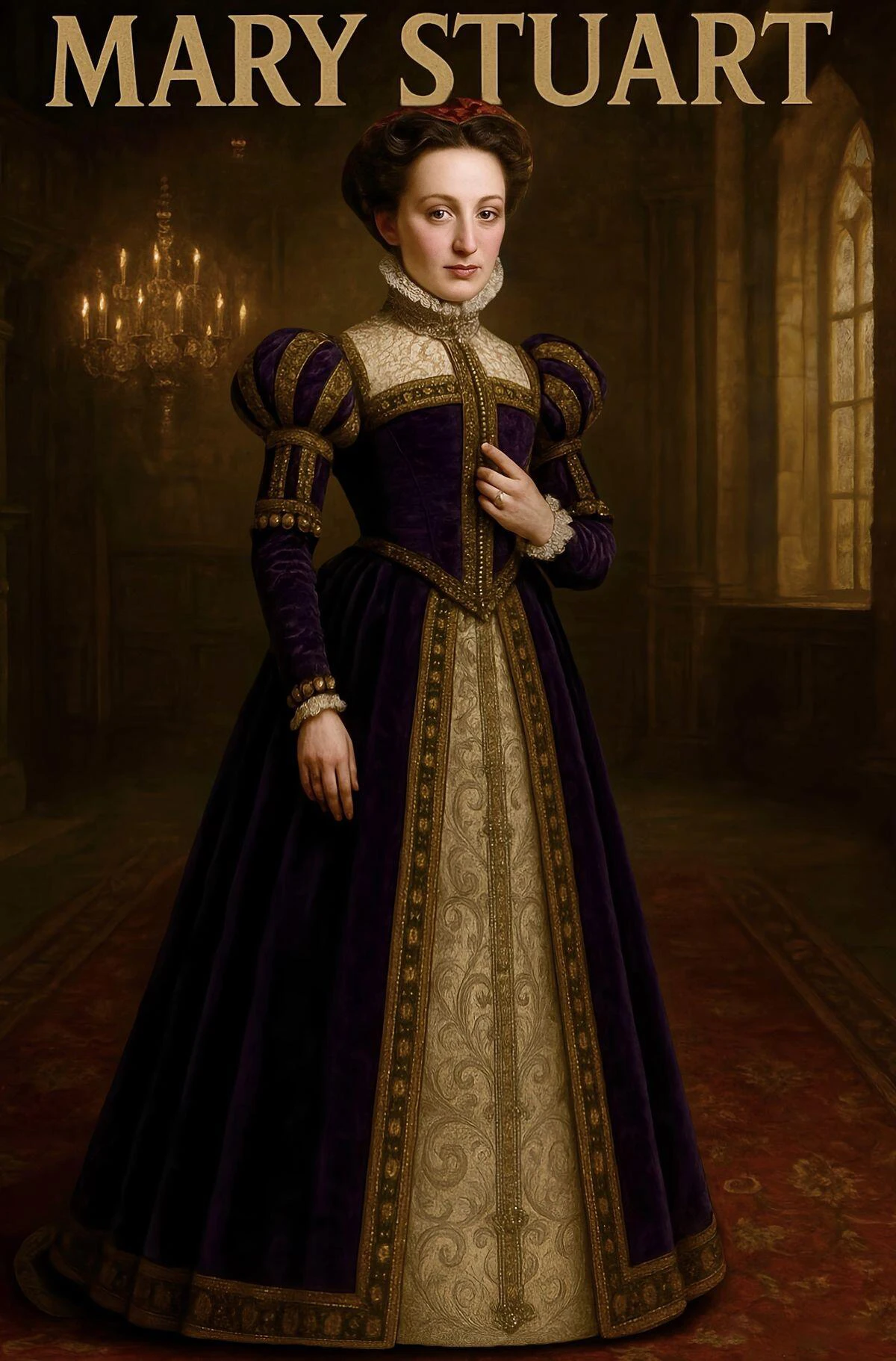 Reina de Scots Mary Stuart disfraz de Cosplay vestido de baile mujer Reina María Tudor vestido gótico Steampunk vestido de baile de terciopelo
