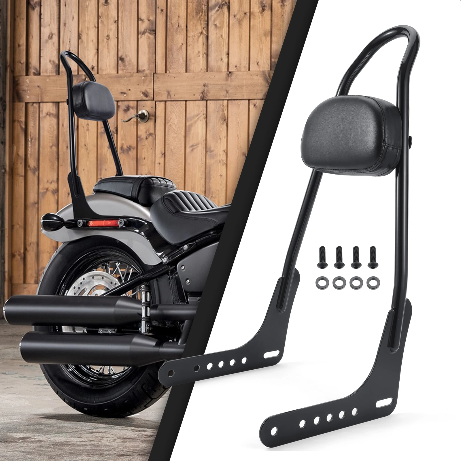 

Removable passenger backrest suitable for Softail Street Bob FXBB Deluxe FLDE Heritage Classic 2018 2019 2020 2021 2022