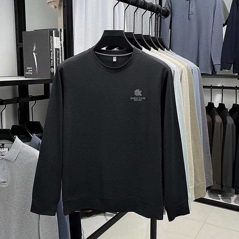 2026 Neues Herren-Basic-Sweatshirt aus Komfortablem, Atmungsaktivem Stoff mit Langen Ärmeln für Herbst und Winter – Detail 20