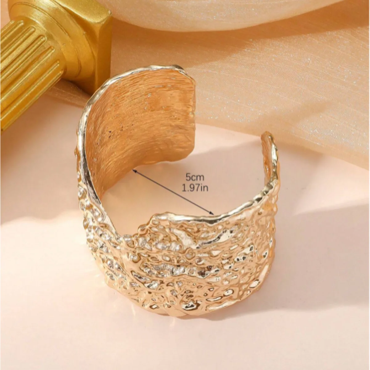 Bracelet For Women Open Wide Irregular Bangle Geometric Metal Bangles Party Gift Holiday Fashion Jewelry DB021