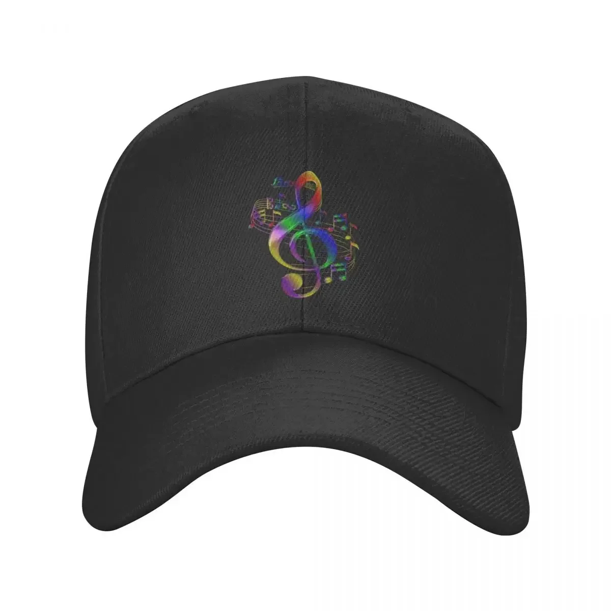 Colorful Treble Clef With Music Notes Baseball Cap Hat black foam party Hat Women's Beach Visor Men's