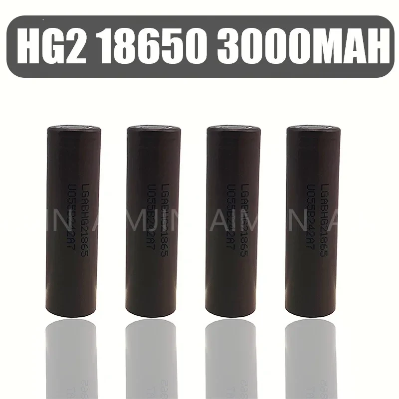 AIMJIN HG2 3.7V 18650 Battery Li-ion Batteries High Current 30A Discharge Power Cell For Screwdriver