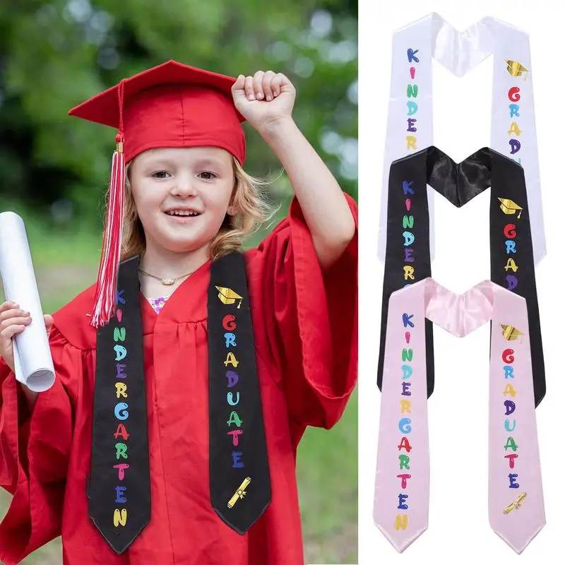 Graduation Sash for Preschool Graduation Ceremony Photo Props Kindergarten Congrats Grad Sash Colorful Words