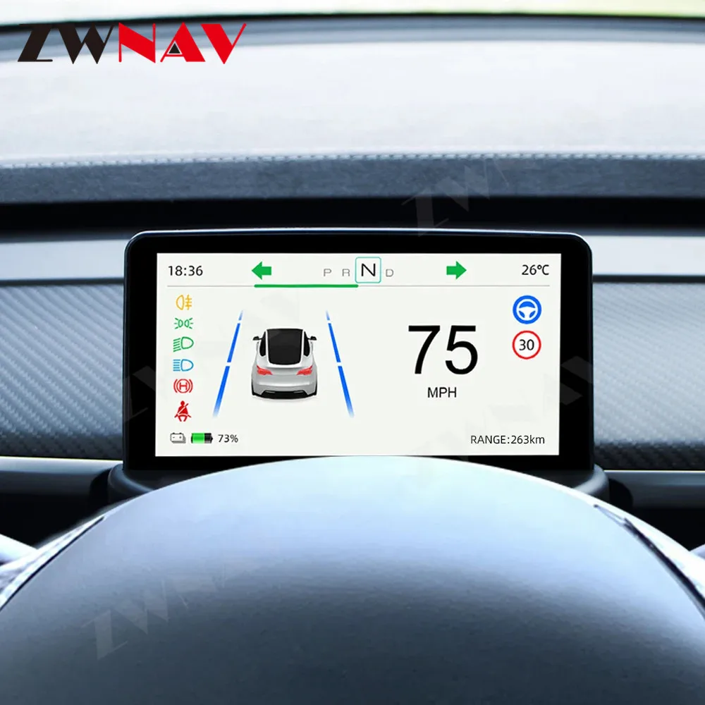 Special offer Dashboard For Tesla Model 3/Y LCD instrument Cluster Virtual Driving Display Digital Cluster Instrument