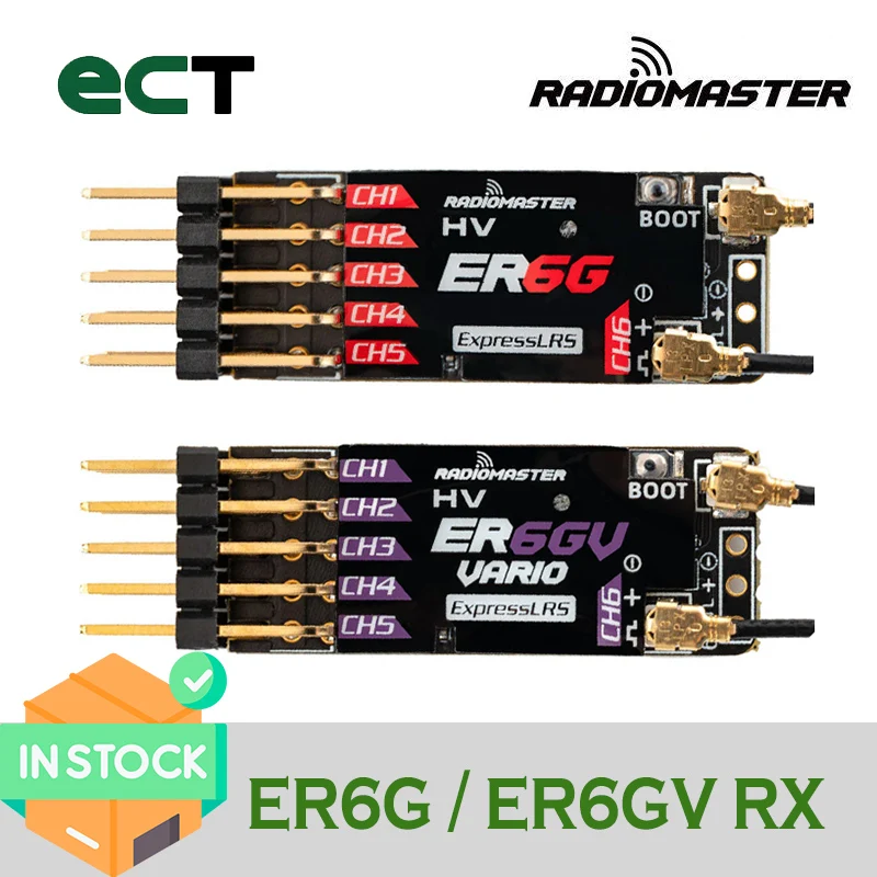 

RadioMaster ER6G & ER6GV 2.4GHz ELRS PWM Receiver ExpressLRS RX