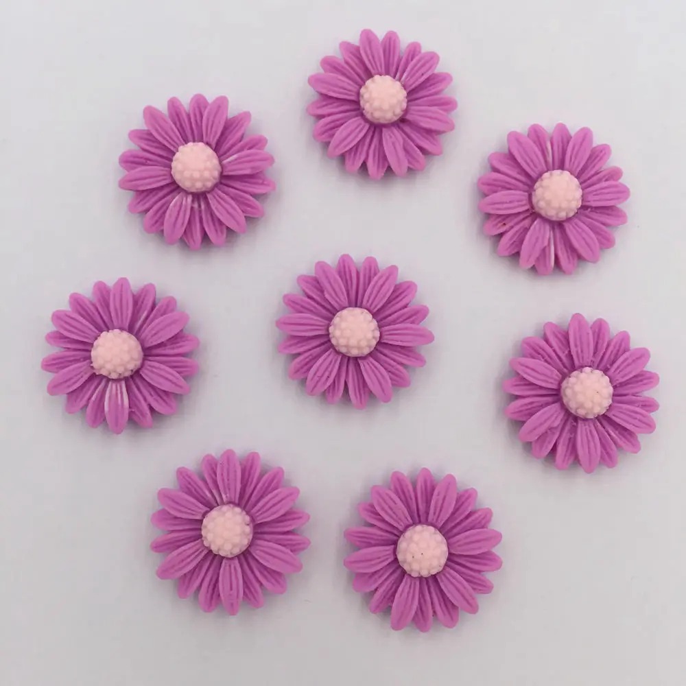 6pcs Resin 25mm Beautiful Daisy Flatback Stone Child Work Scrapbooks Buttons DIY Home Ornaments R49