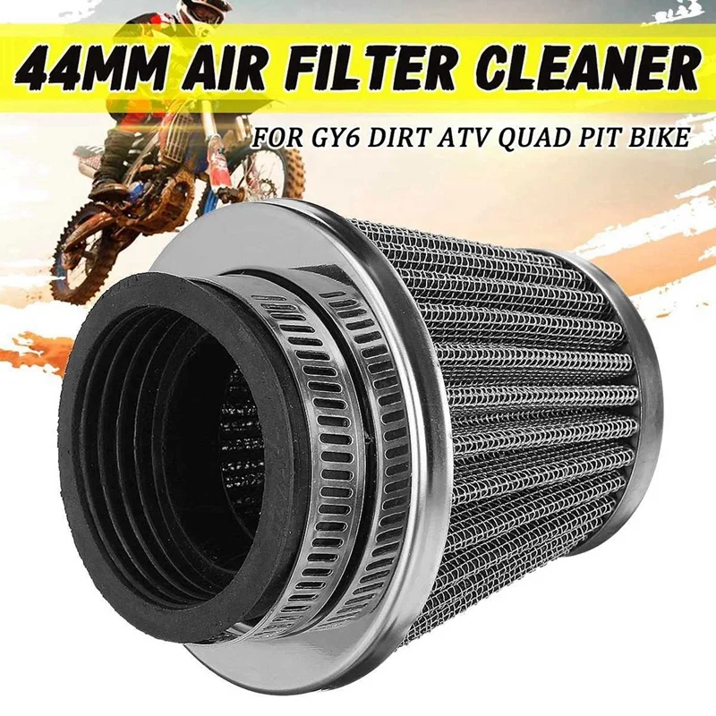 2Pcs 44MM Universal Motorcycle Air Filter Elements Mushroom Head Pod Cleaner Double Foam Carburetor Air Filter