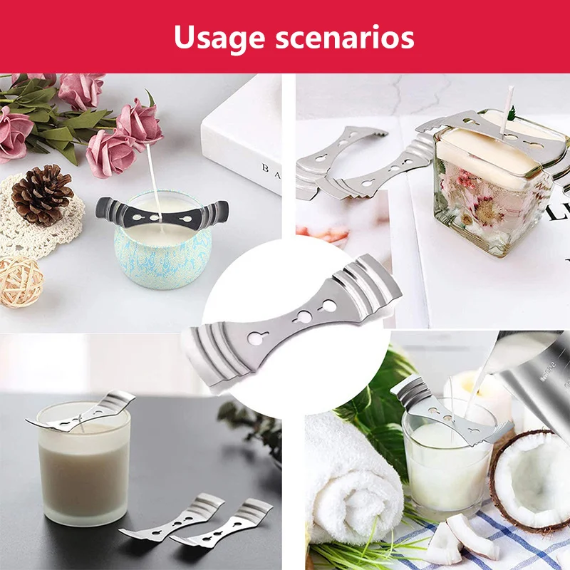 10/20Pcs Metal Candle Wicks Holder Centering Device DIY Candle Making Kit Melt Core Auxiliary Tool Wick Fixer Securing clip