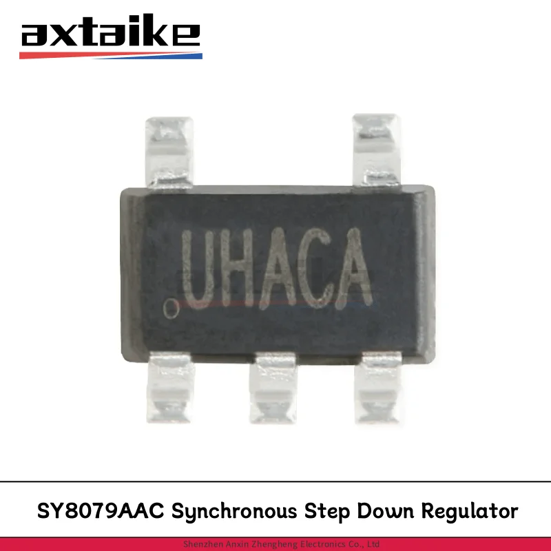 10PCS SY8079AAC UHxxx SOT23-5 SY8079 High Efficiency 6.5V 2A Continuous 3A Peak 1MHz Synchronous Step Down Regulator IC SMD
