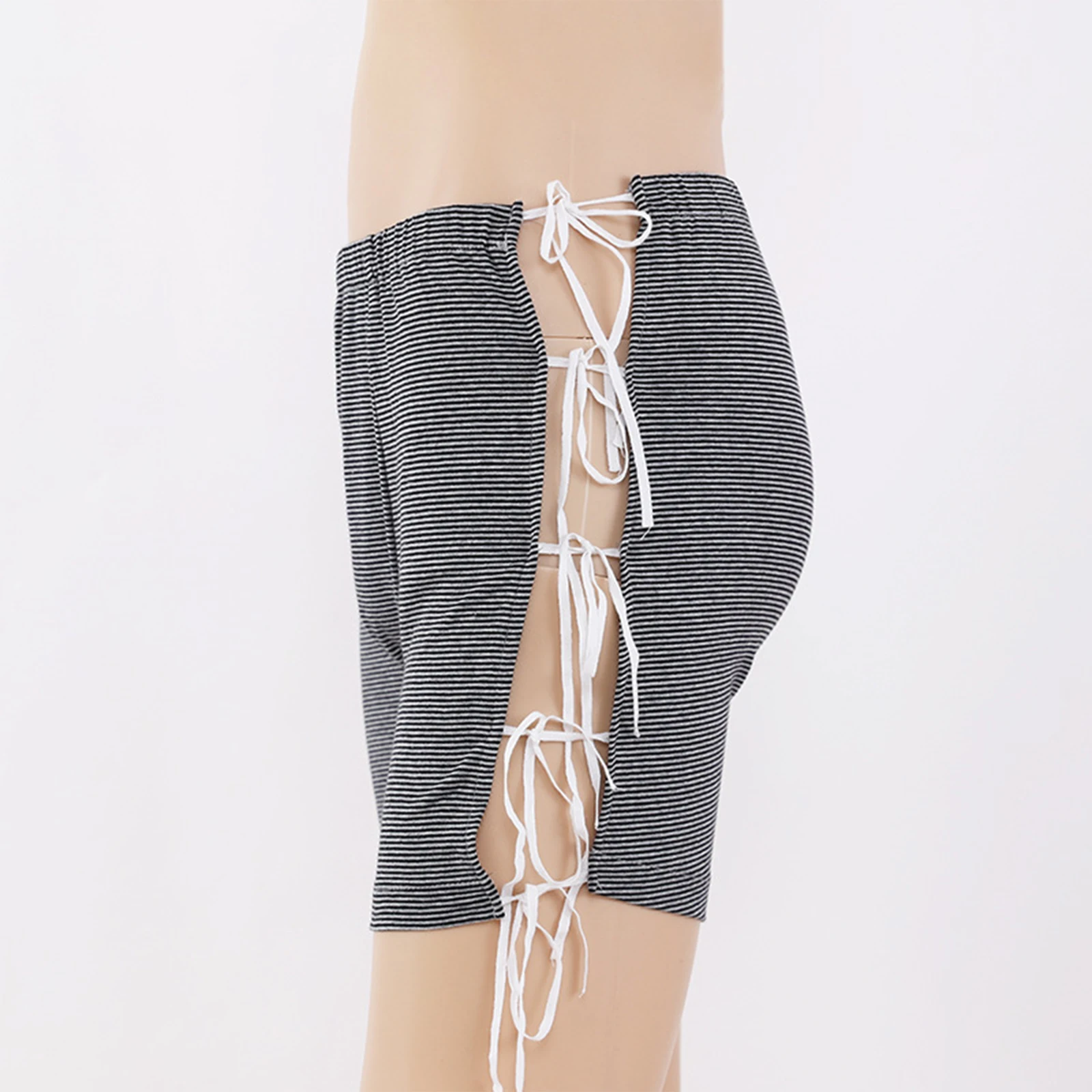 

Мужские шорты для кормления на шнуровке с обеих сторон, нижнее белье, легко носить шорты-боксеры для постельных пациентов, пожилых людей с ограниченными возможностями