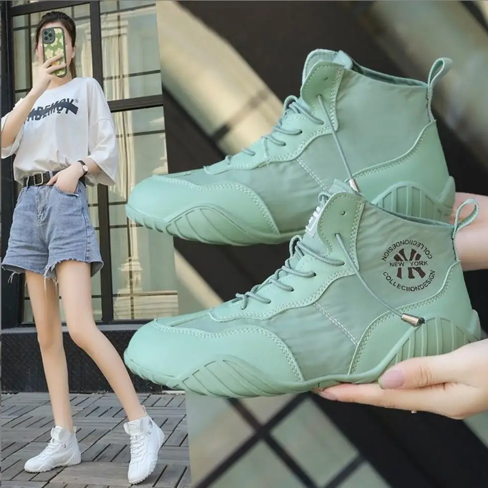 2024 Spring Summer High-top Canvas Shoes Women Thin Breathable All-match Korean Shoes Trend Womens Street Sneakers SIZE 35-40