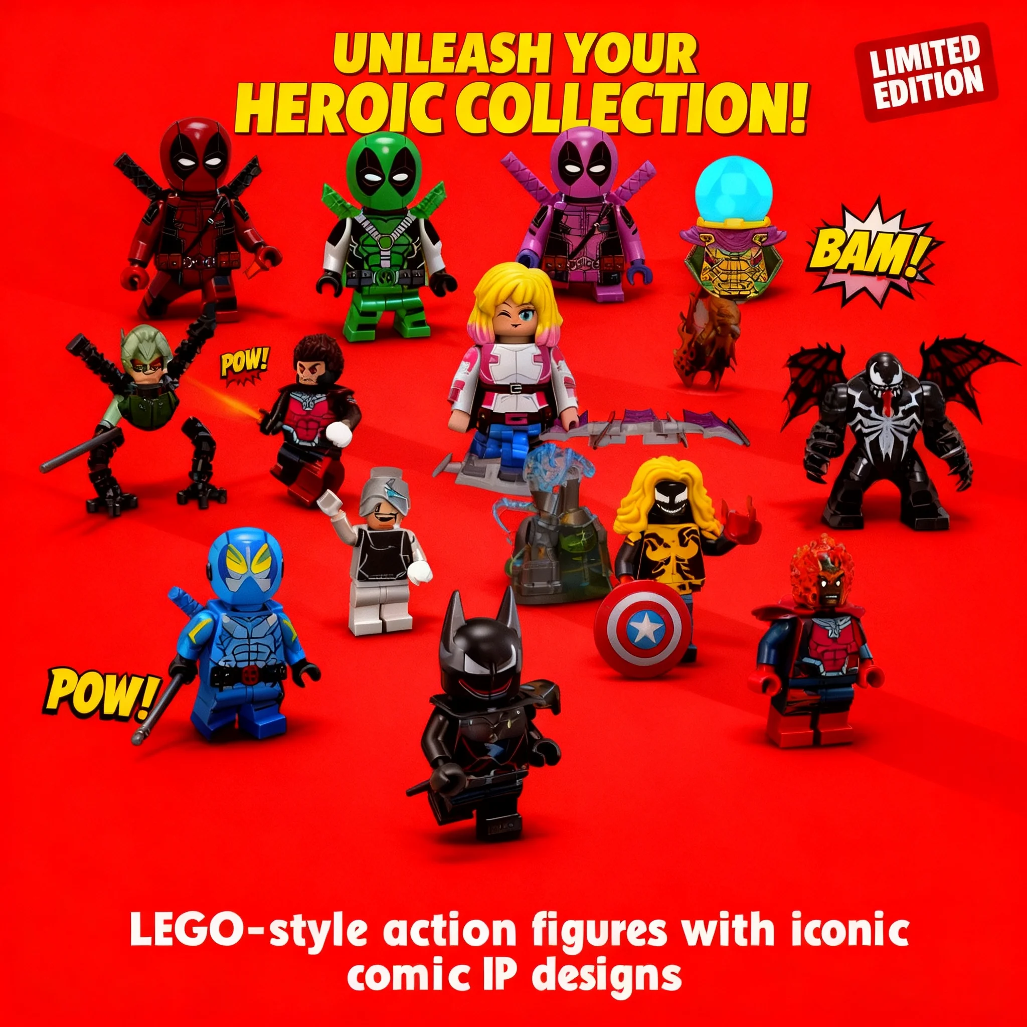 

MARVEL Legends Building Blocks ICE Man Deadpool TV1017-1024 Mini Action Figures Building Toys For Kids Children Gifts