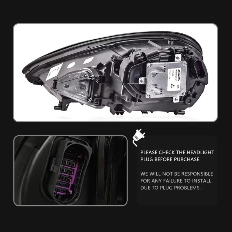 USA LOCAL STOCK Dual Color for 970.1 Headlights 2010-2013 LED Front High-quality Plug and Play DRL
