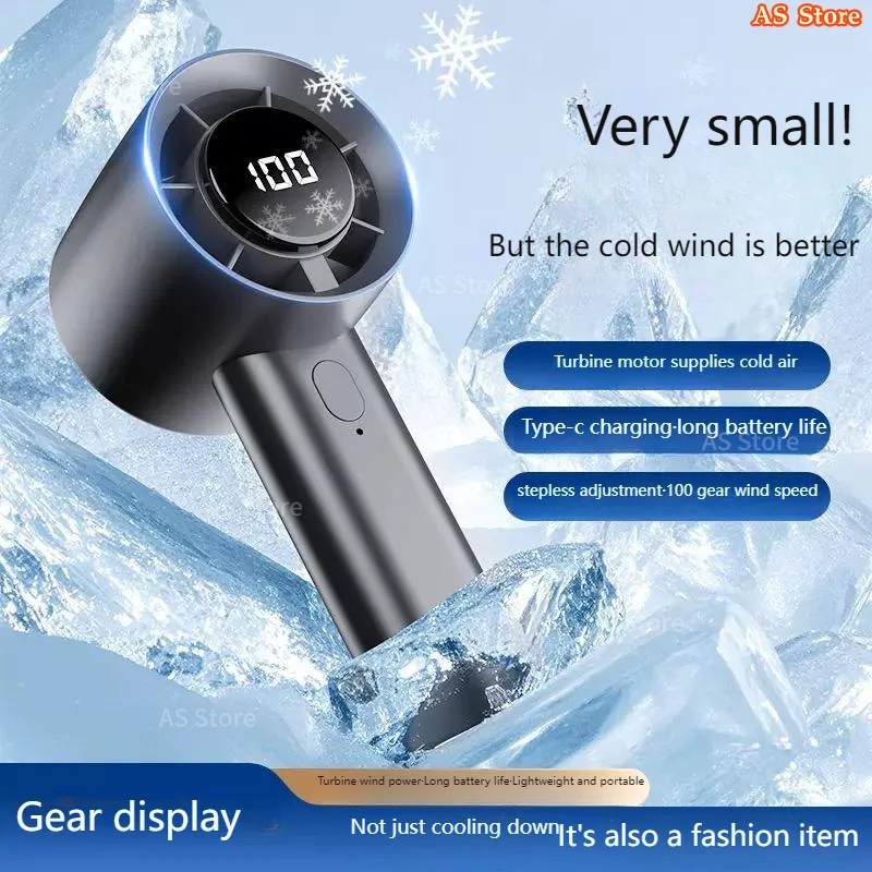 Mini ventilateur portatif avec écran LED – Refroidissement à 100 vitesses, refroidissement par semi-conducteur, rechargeable par USB, appareil de