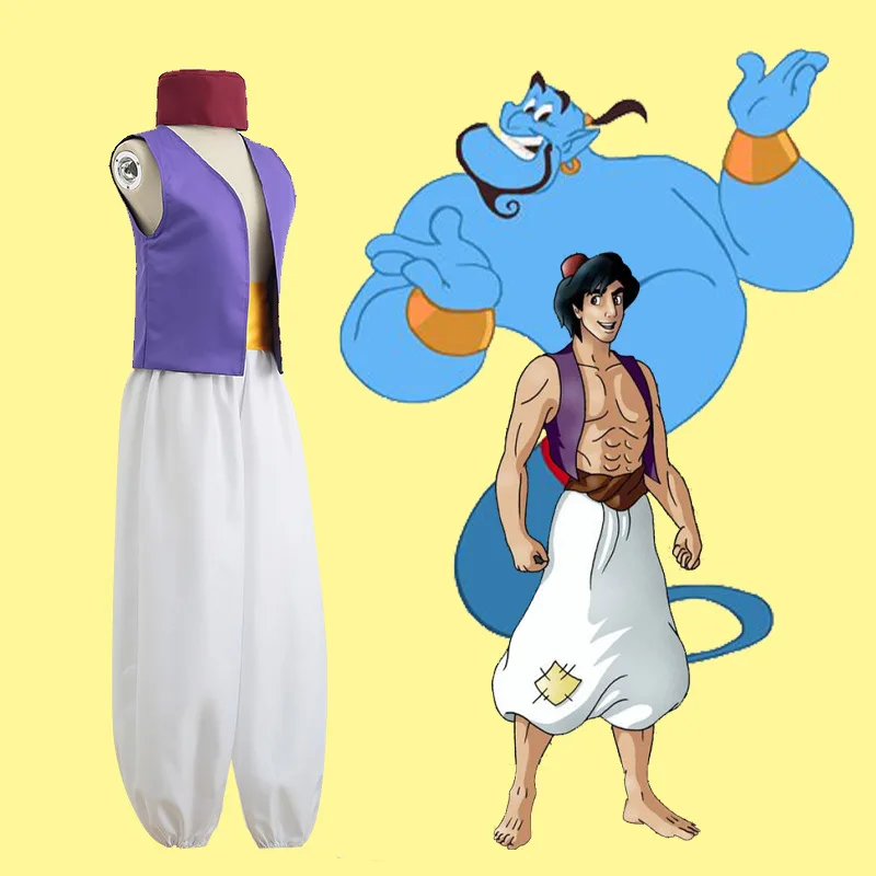 

Anime Aladdin Prince Clothes Set Costume Costume Adult Aladdin Clothing Stage Performance Dress Up Halloween Christmas Gift