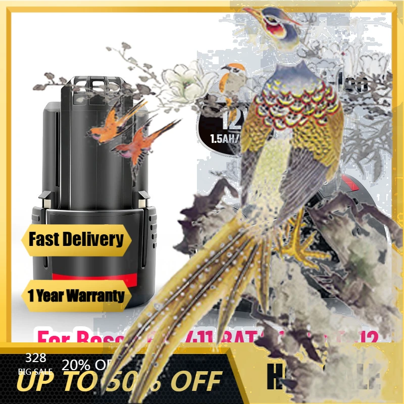 

【Fast Delivery】18V 1.5AH/2.0AH Rechargeable Li-ion Battery For Bosch BAT411 BAT411A BAT412 BAT412A BAT413 BAT413A BAT4414 Charge