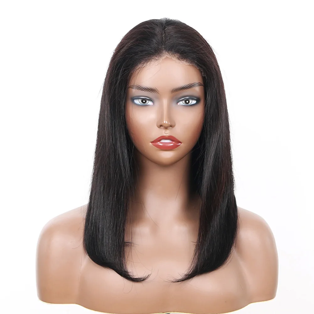 

Wear And Go Glueless 6x4 Wig 180% Density Straight Short Bob Wig Preplucked Human Hair 4x4 Lace Closure Wig On Sale Clearance