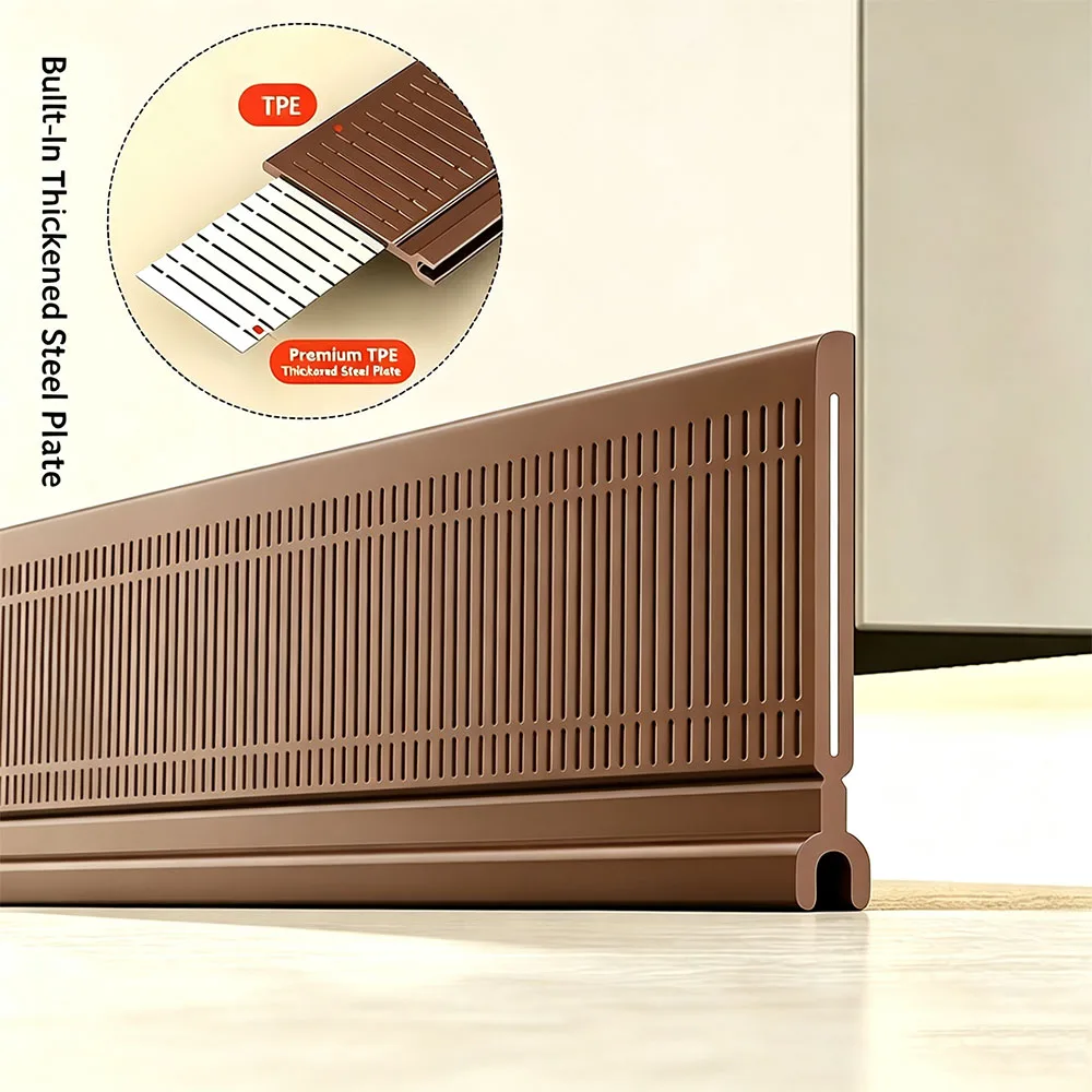 Door Bottom Sealing Strip Windproof Dustproof Weatherstrip Noise Reduction Rain Insulation Household Door Gap Sealer Accessory