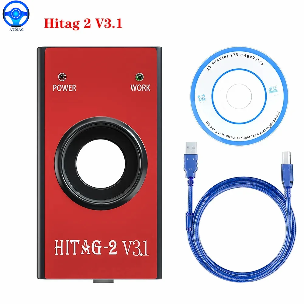 Newest HITAG 2 V3.1 OBD2 Car Diagnostic Tool Key Programmer Hitag2 Transponder Universal Immo/Remote/Read PIN/VIN