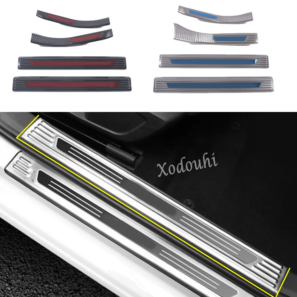 For VW Volkswagen Golf8 Golf 8 2020 2021 2022 2023 Car Stainless Steel Trim Door Sill Scuff Plate Inner Threshold Bumper Parts