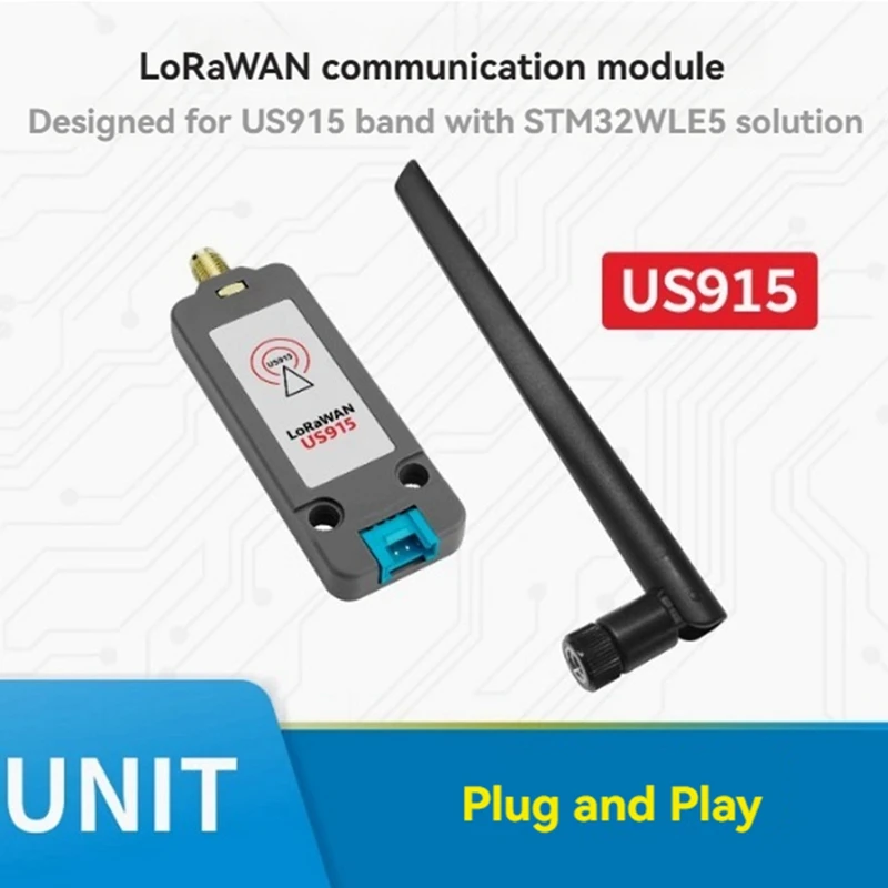 ATTWO-Lorawan Unit US915 902-928Mhz 915Mhz Frequency Band Communication Module P2P Communication STM32WLE5 With Antenna